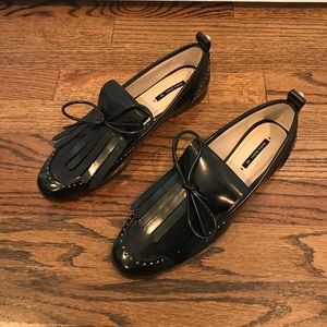 Zara Basic Black Loafers